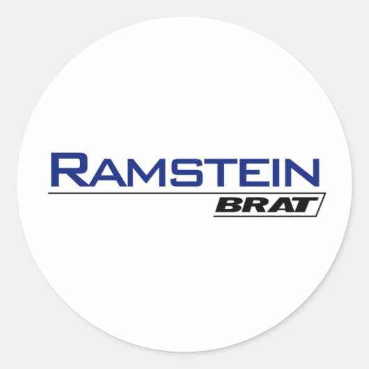 Ramstein Brat -A001L Ronde Sticker (Voorkant)