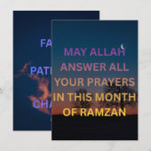 RAMZAN MUBARUK FEESTDAGENKAART (Voorkant / Achterkant)