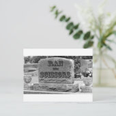 Ran met schaar Tombstone Briefkaart (Staand voorkant)