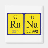 Rana periodiek table name magnet (Voorkant)