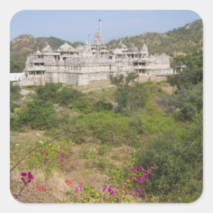 Ranakpur Jain Tempel, Ranakpur, Rajasthan, India Vierkante Sticker