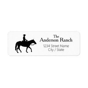 Ranch-adreslabels Etiket