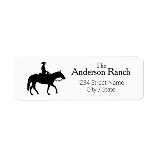 Ranch-adreslabels Etiket (Voorkant)