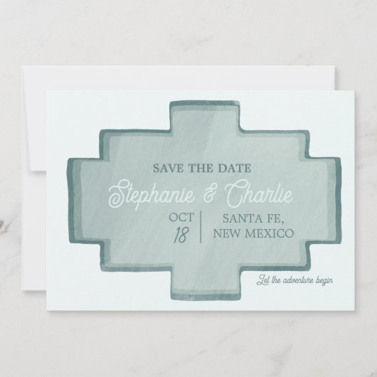 Ranch bruiloft Bewaar de datum uitnodiging (Voorkant)