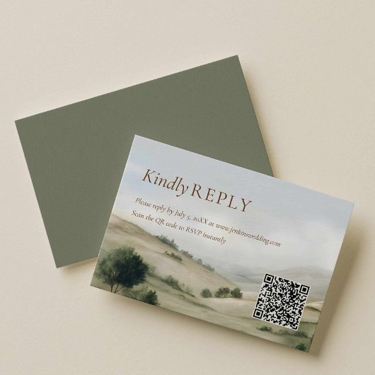 Ranch Buiten Huwelijk RSVP QR Code Kaart