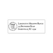 Ranch Business met Barbed Wire Horse Logo Zelfinktende Stempel (Design)
