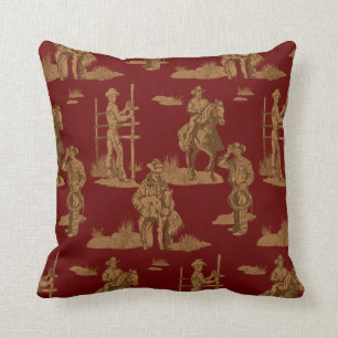 Ranch Cowboys Horse Calf Fence Sierkussen