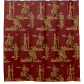 Ranch Cowboys Horse Calf Fence Sierkussen Douchegordijn (Voorkant)