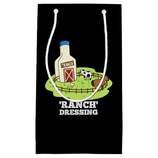 Ranch Dressing Funny Food Pun Dark BG Klein Cadeauzakje (Voorkant)
