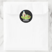 Ranch Dressing Funny Food Pun Dark BG Ronde Sticker (Tas)