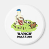 Ranch Dressing Funny Food Pun Magneet (Voorkant)