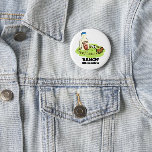 Ranch Dressing Funny Food Pun Ronde Button 5,7 Cm (In situ)