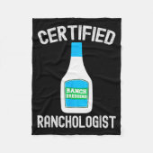 Ranch Dressing Gift Funny Ranch Dressing Sauce Hum Fleece Deken (Voorkant)