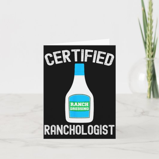 Ranch Dressing Gift Funny Ranch Dressing Sauce Hum Kaart (Voorkant)