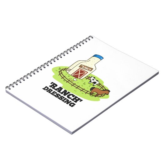 Ranch Dressing Grappig Voedsel Pun  Notitieboek (Linkerzijde)