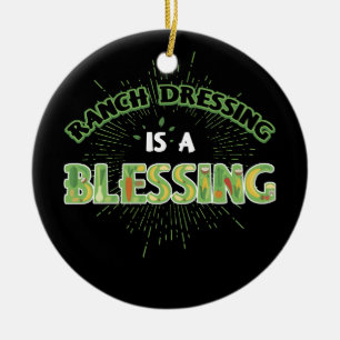 Ranch Dressing is een ontnuchterende kool vegetari Keramisch Ornament
