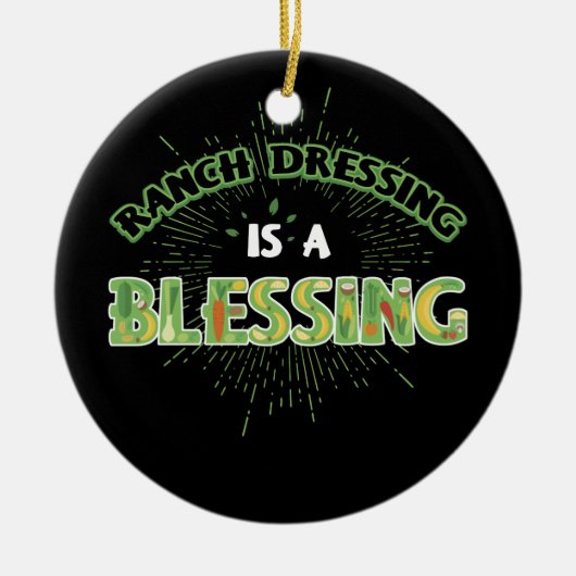 Ranch Dressing is een ontnuchterende kool vegetari Keramisch Ornament (Voorkant)