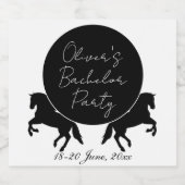 Ranch en Rides Theme Bachelor Party Bier Etiket (Enkel label)