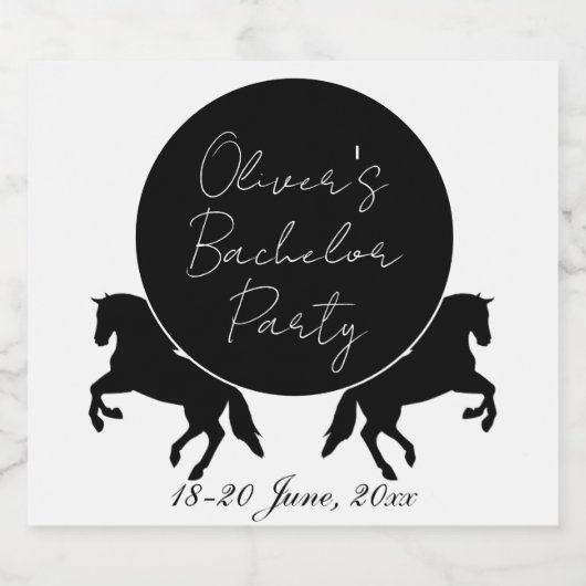 Ranch en Rides Theme Bachelor Party Bier Etiket (Enkel label)