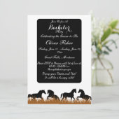 Ranch en Rides Theme Bachelor Party Kaart (Staand voorkant)