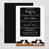 Ranch en Rides Theme Bachelor Party Kaart (Voorkant / Achterkant)