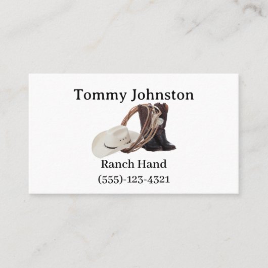 Ranch Hand Visitekaartje (Voorkant)