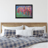 Ranch Horses Abstracte originele kunst Canvas Afdruk (Insitu (Slaapkamer))