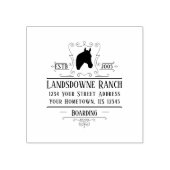 Ranch Paard Hoofd Silhouet Retouradres | Rubberstempel (Afrduk)
