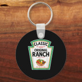 Ranch Sauce Green Salad Dressing Condiment Diy Hal Sleutelhanger (Voorkant)