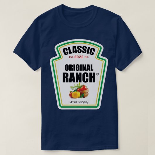 Ranch Sauce Green Salad Dressing Halloween Costume T-shirt (Design voorkant)