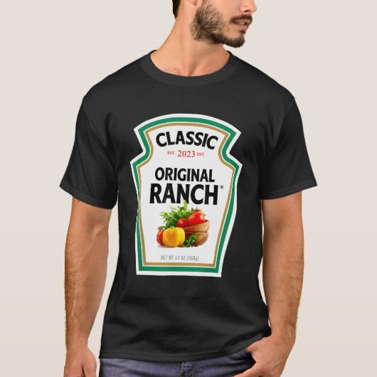 Ranch Sauce Groene Salade Dressing Halloween T-shirt (Voorkant)