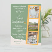 RANCH-STIJL BRUILOFT UITNODIGING (Staand voorkant)