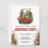 Ranch style Christmas party printable invite Kaart (Voorkant)