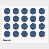 Ranch Style House: Blauw afdrukken Ronde Sticker (Vel)
