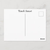 Ranch Sunset Sunrise schilderij verlaten oud Boerd Briefkaart (Achterkant)