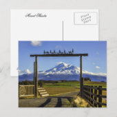 RANCH UITZICHT VAN SHASTA BRIEFKAART (Voorkant / Achterkant)