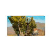 Ranch Windmill, Carson, Nevada door Maynard Dixon Etiket (Voorkant)