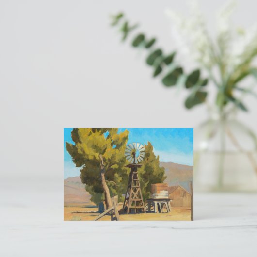 Ranch Windmill, Carson, Nevada door Maynard Dixon Informatiekaartje (Staand voorkant)