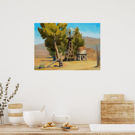 Ranch Windmill, Carson, Nevada door Maynard Dixon Poster (Keuken)