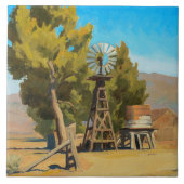 Ranch Windmill, Carson, Nevada door Maynard Dixon Tegeltje (Voorkant)