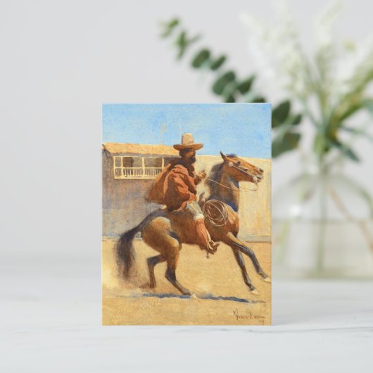 Ranchero of Old California door Maynard Dixon Briefkaart (Staand voorkant)