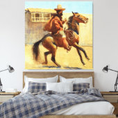 Ranchero of Old California door Maynard Dixon Canvas Afdruk (Insitu (Slaapkamer))
