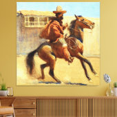 Ranchero of Old California door Maynard Dixon Canvas Afdruk (Insitu (Woonkamer))