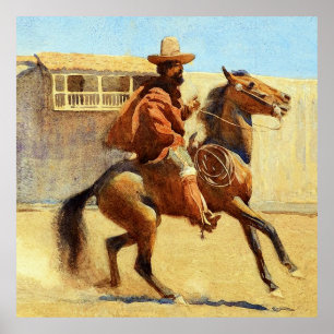 Ranchero van het oude Californië door Maynard Dixo Poster