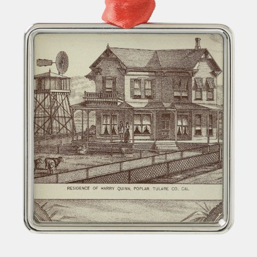 Ranches, Poplar, Cal Metalen Ornament (Voorkant)