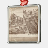 Ranches, stallen, Tulare Co., Cal Metalen Ornament (Links)