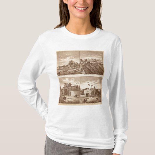 Ranches, stallen, Tulare Co., Cal T-shirt (Voorkant)