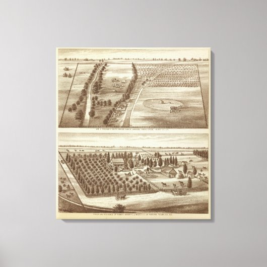 Ranches, Tulare Co., Cal 2 Canvas Afdruk (Voorkant)