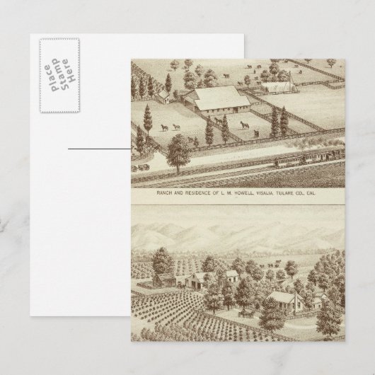 Ranches, Visalia, Cal Briefkaart (Voorkant / Achterkant)