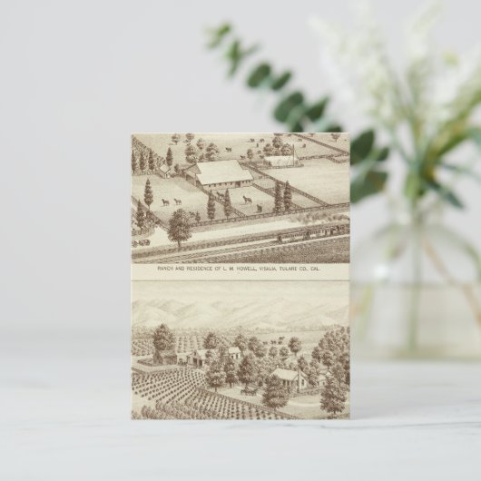 Ranches, Visalia, Cal Briefkaart (Staand voorkant)